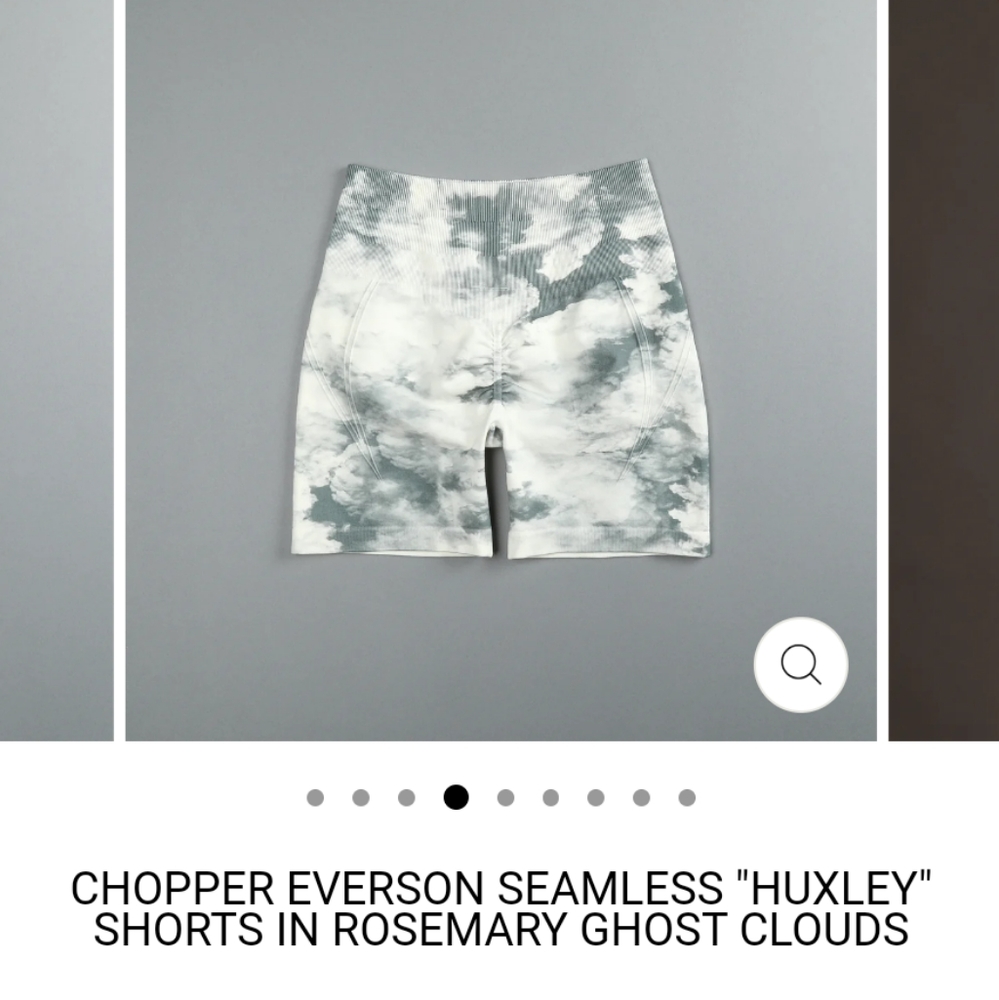 ISO CHOPPER EVERSON SEAMLESS "HUXLEY" SHORTS IN ROSEMARY GHOST CLOUDS